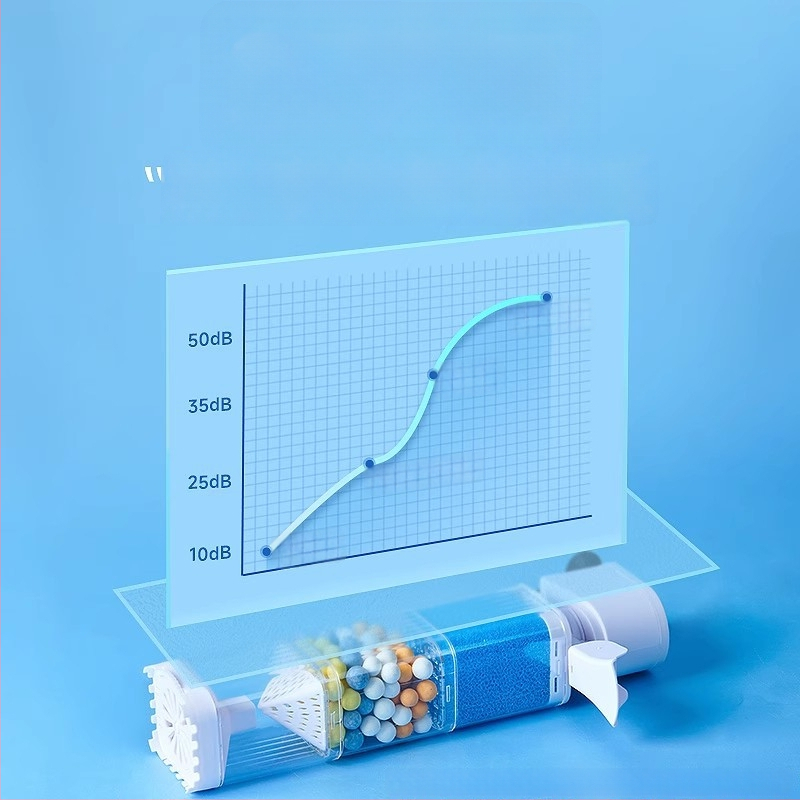Yee akvariumo filtravimo sistema - 3-i-1 įmontuotas filtravimo siurblys su cirkuliacija, siurbimu ir deguonies gamyba (plastikas)