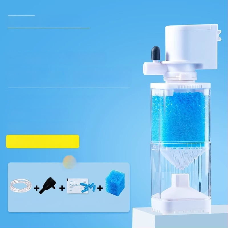 Yee akvariumo filtravimo sistema - 3-i-1 įmontuotas filtravimo siurblys su cirkuliacija, siurbimu ir deguonies gamyba (plastikas)