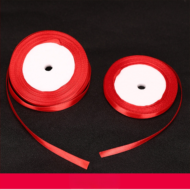 Vestuvių satino kaspina su dvigubo laimės motyvu (Poliesteris; Prekės ženklas Fei Xun Fei; Kategorija: Vietos dekoravimo rekvizitai; Tinka vestuvėms)