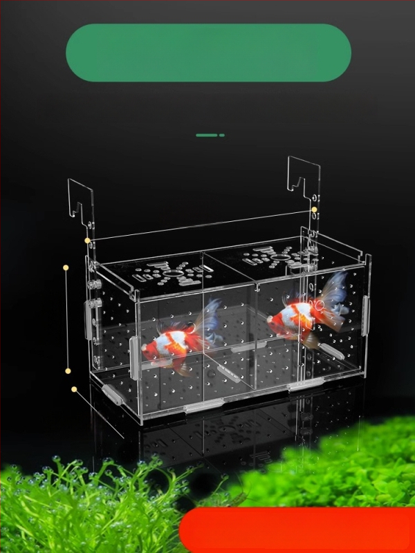 Akrila akvārija izolācijas korpuss – gupju dējēja kastīte, bruņurupuču mazuļi, Betta un tropiskās zivtiņas; Materiāls: akrils; Izcelsme: Hebei; Kategorija: akvārija aprīkojums