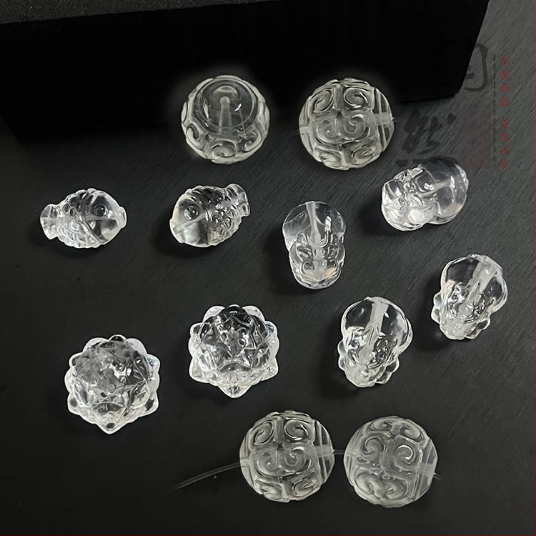 Kristāla pērlītes DIY rokassprādzei un kaklarotai – meandra motīvs, pulēta apdare, zīmols Abner, izcelsme Austrumu Ķīnas jūras