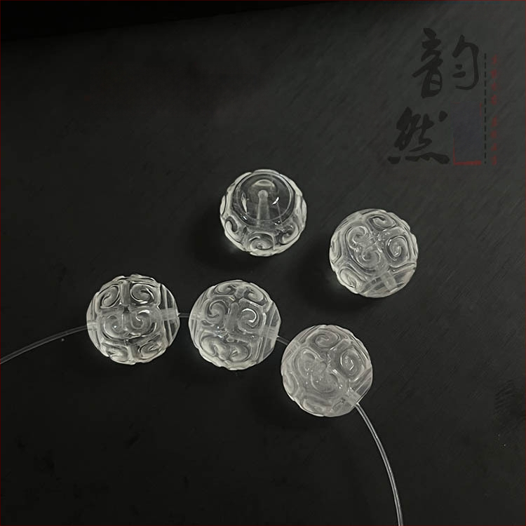 Kristāla pērlītes DIY rokassprādzei un kaklarotai – meandra motīvs, pulēta apdare, zīmols Abner, izcelsme Austrumu Ķīnas jūras