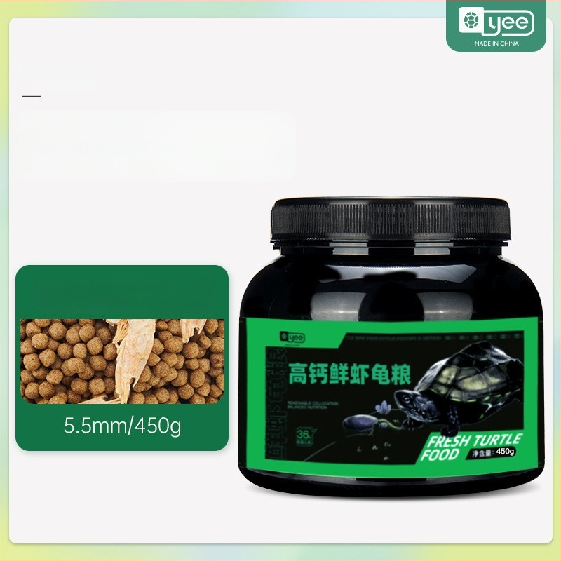 Kilpkonnade toit - kõrge proteiinisisaldusega ujuvad graanulid väikestele akvaariumikilpkonnadele, Yee bränd, 20 tk, 0,5 kg