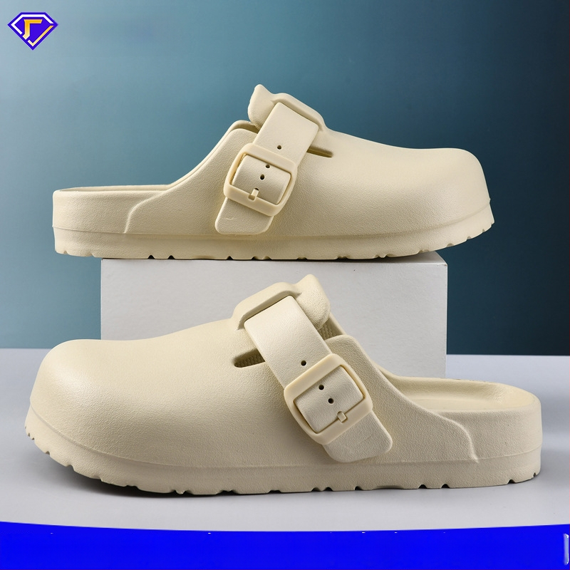 Bece vyriški EVA sandalai, uždarytas pirštas, stora pada, vienos dalies liejimo konstrukcija