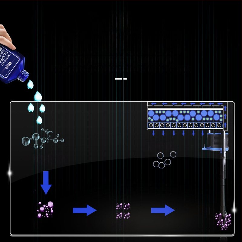 Akvārija ūdens attīrītājs - YEE plastmasas pudeles tīrīšanas līdzeklis akvārijiem, 0,55 kg, ražots Ķīnā