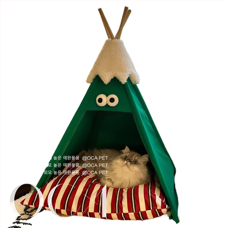 Sniega kupolas mājdzīvnieku guļvietā — kaķa un suņa māja, daļēji slēgta, noņemama, flaneles materiāls