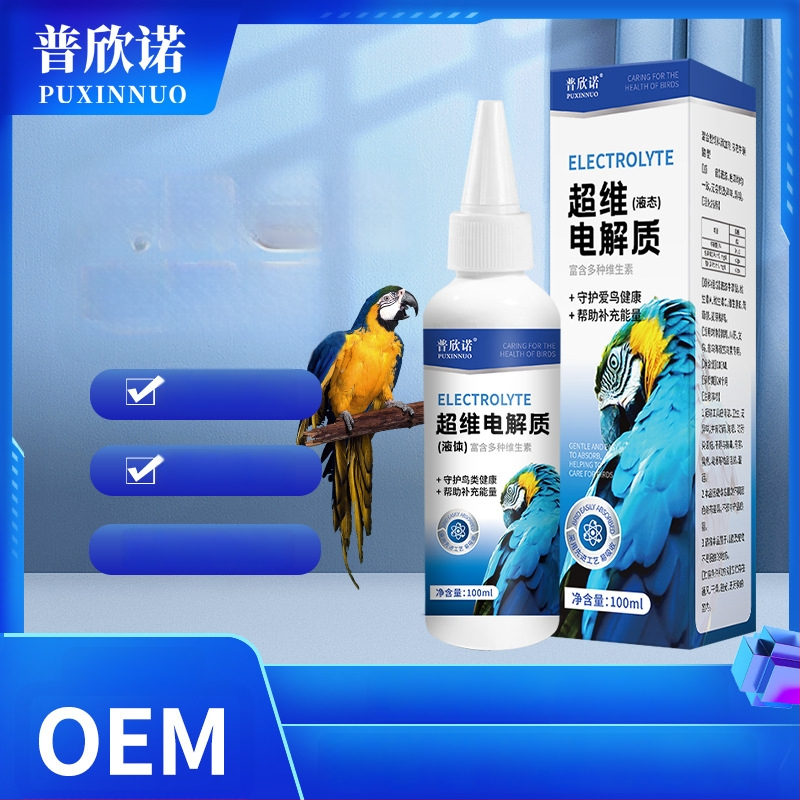 Papagoidele elektrolüütide toidulis probiootikumidega - vedel, kaubamärk Puno