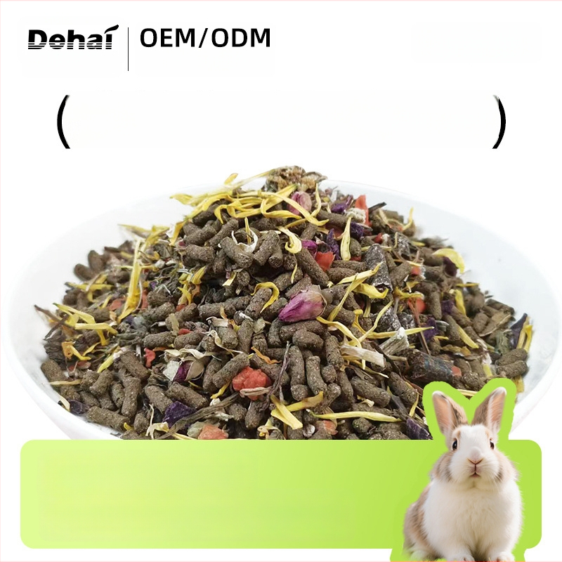 Džiovintas triušio maistas - aukštos pluošto dieta suaugusiems ir jauniems triušiams, 200 g, kilmė Zaozhuang, Shandong