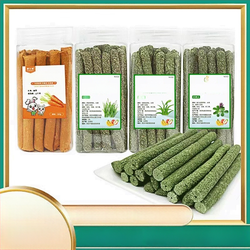 Le Rabbit Grass Chew Sticks for Rabbits, Chinchillas and Guinea Pigs | Dry Food 250 g | 80 boxes/box