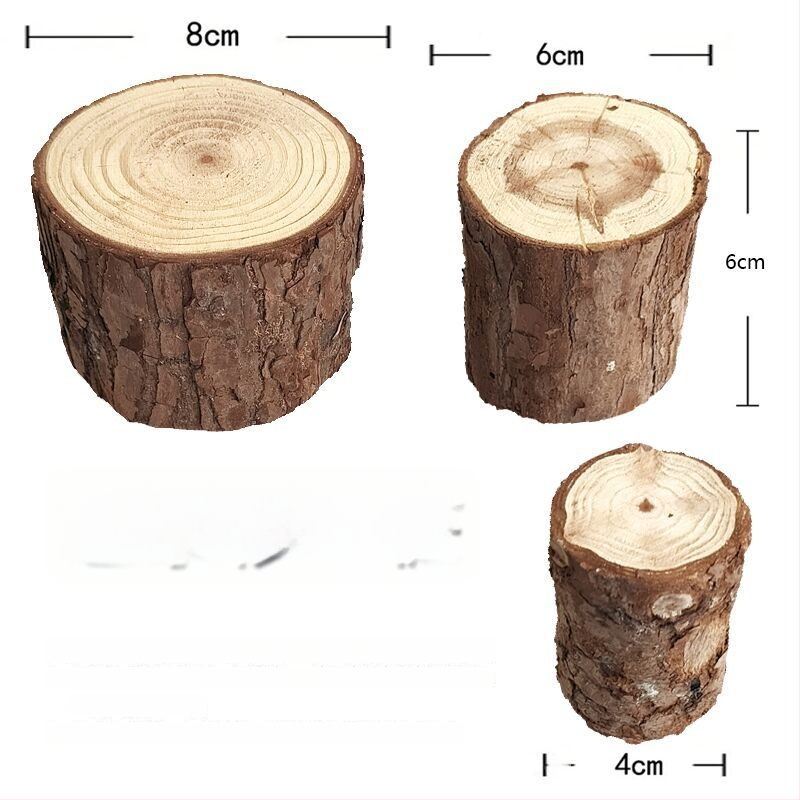 Puidust hamsterkasti kaunistuste komplekt: männipuidust tükid koos koorega, ümmargused puidust vardad, tahked puidust ehted, ronimisastmed ja platvormi tara mänguasjade jaoks