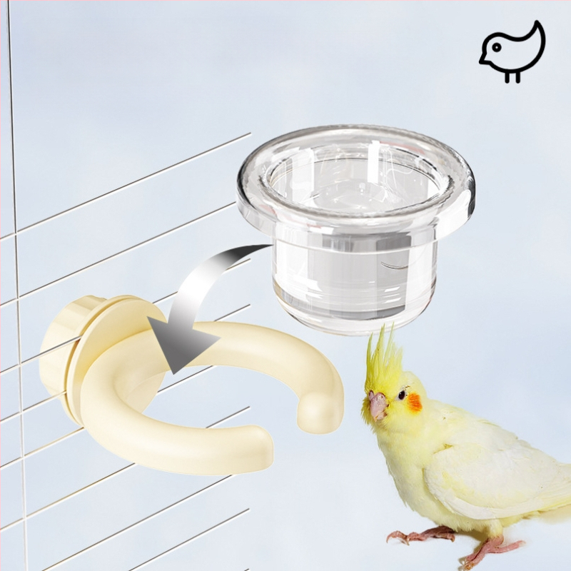 Rippuv plastmassist linnutoidukauss papagaille ja väikestele lemmikloomadele