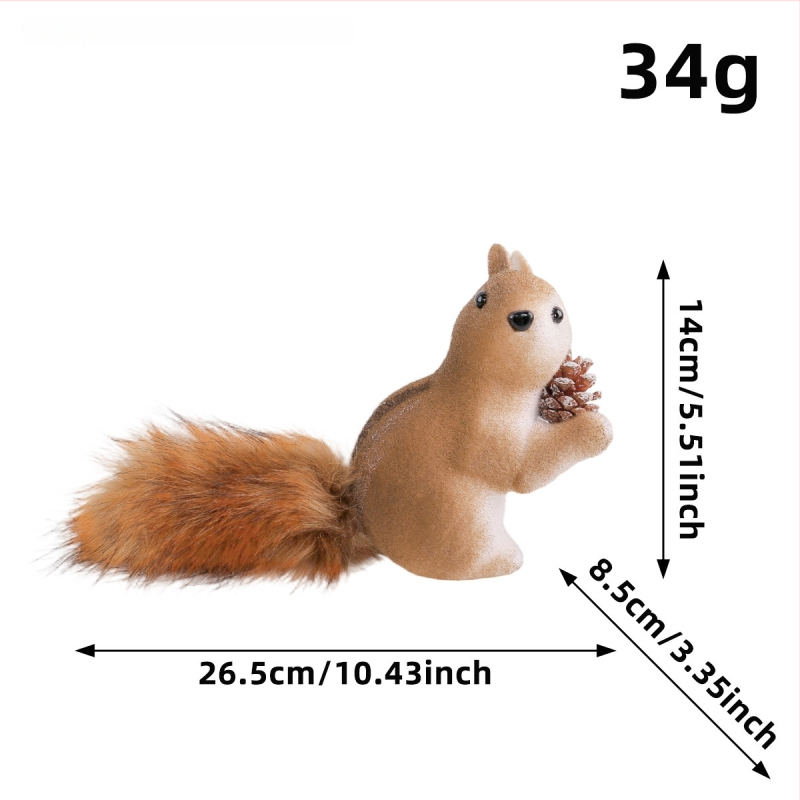 Stalo dekoras iš putų medžiagos su squirrel detalėmis – Kalėdinė dekoracija, rekvizitas patalpų išdėstymui