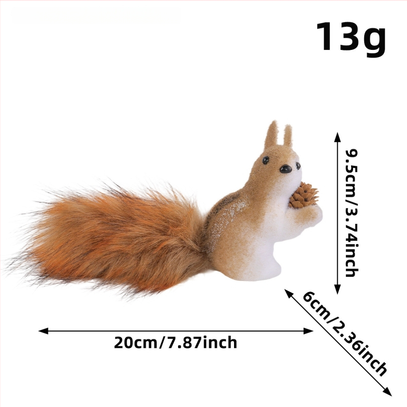 Stalo dekoras iš putų medžiagos su squirrel detalėmis – Kalėdinė dekoracija, rekvizitas patalpų išdėstymui