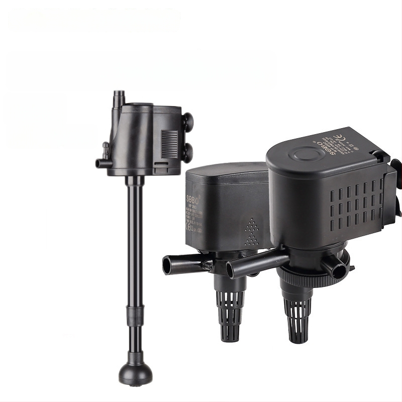 Plastinis potopinis siurblys akvariumui, filtracijai ir deguonies tiekimui