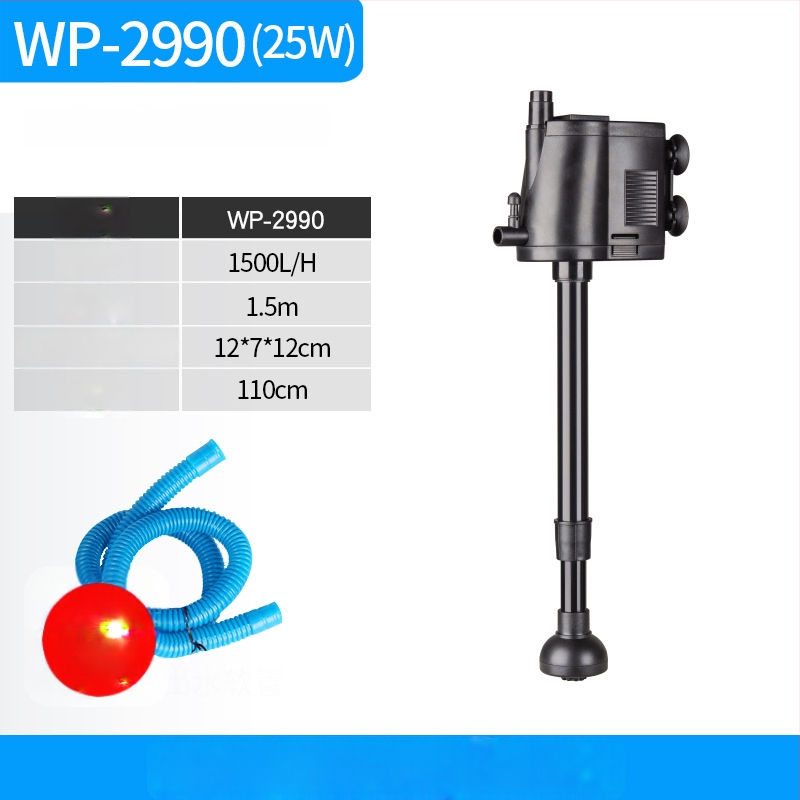 Plastinis potopinis siurblys akvariumui, filtracijai ir deguonies tiekimui