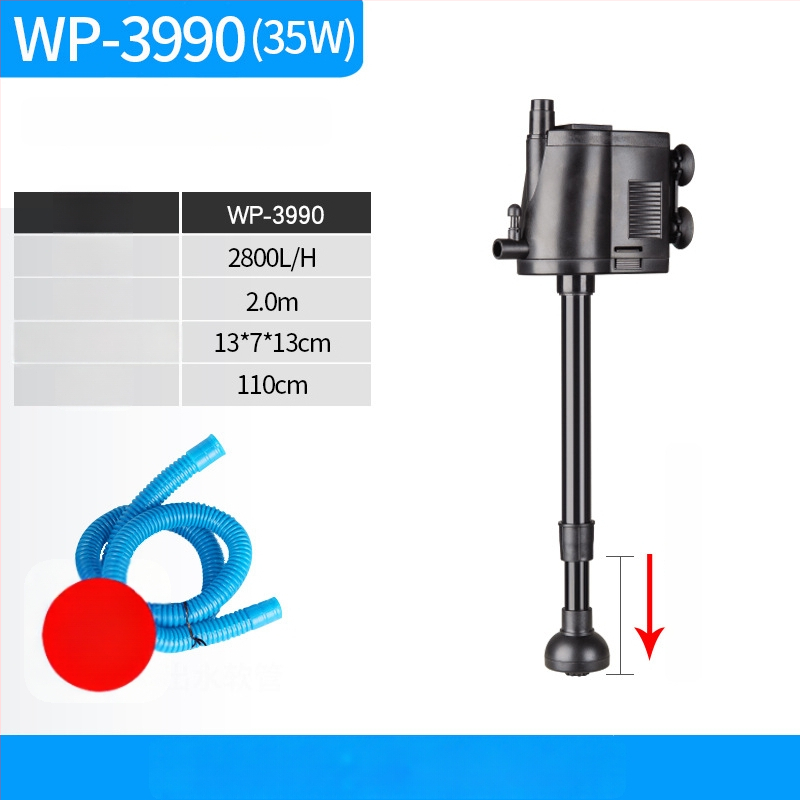 Plastinis potopinis siurblys akvariumui, filtracijai ir deguonies tiekimui
