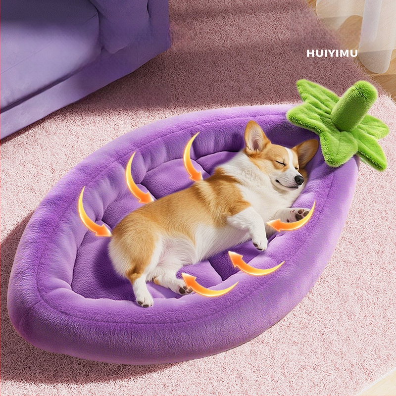 Koera pesa kristallse sametiga mäluvahtuga, eemaldatav ja pestav