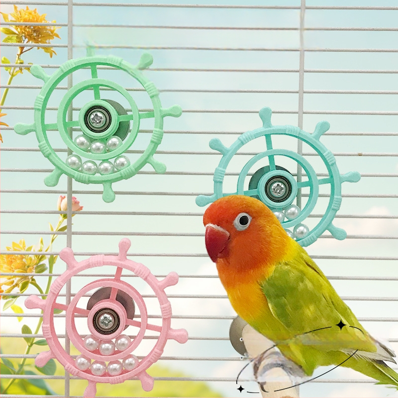 Papagoide mänguasi pöörleva platvormiga — plastikust, Hua Baishi kaubamärk, papagoidele