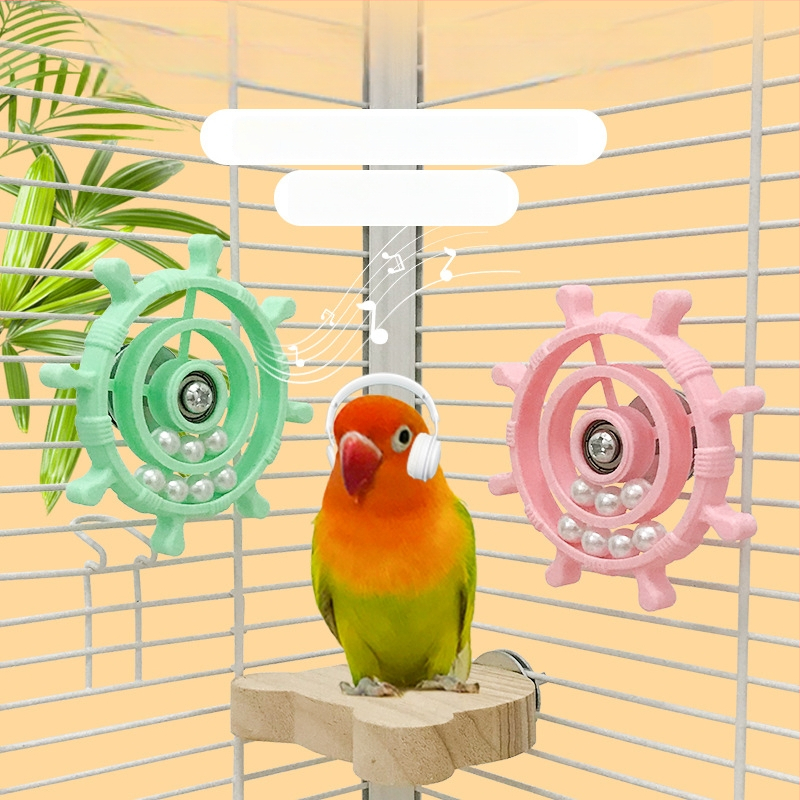 Papagoide mänguasi pöörleva platvormiga — plastikust, Hua Baishi kaubamärk, papagoidele
