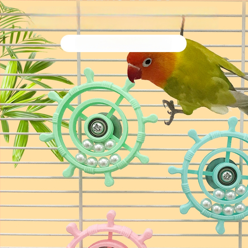 Papagoide mänguasi pöörleva platvormiga — plastikust, Hua Baishi kaubamärk, papagoidele