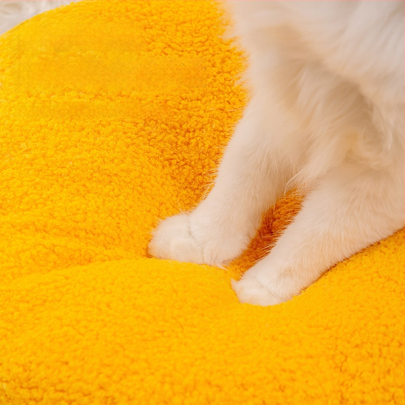 Sulgitud ümar kassipesa, talvise soe, suure ruumiga disain