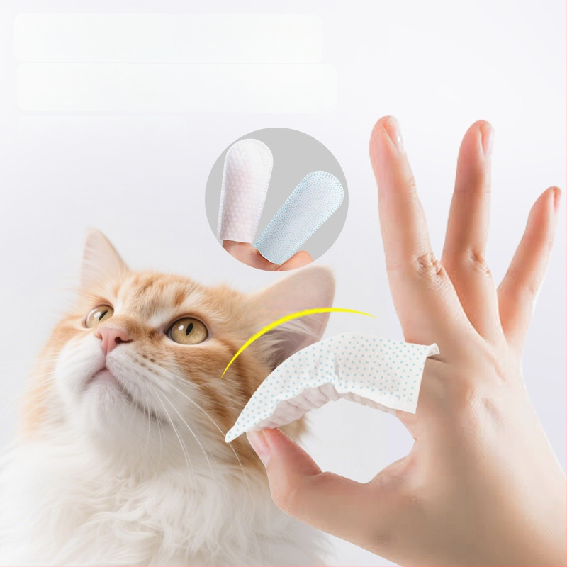 Schrijer Mājdzīvnieku ausu pirksta salvetes – neausts materiāls, ausu tīrīšana, vispārēja lietošana