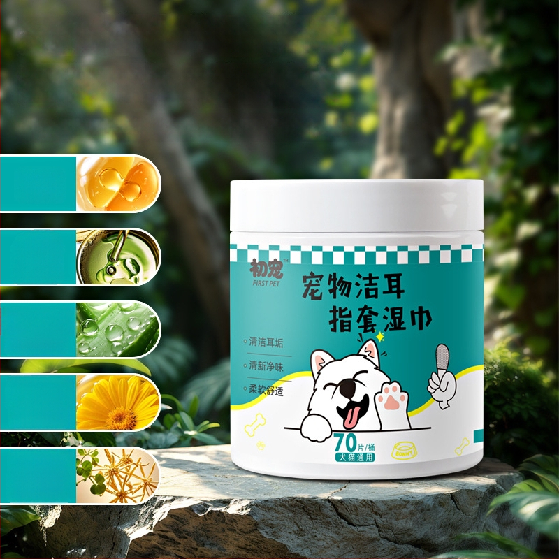 Schrijer Mājdzīvnieku ausu pirksta salvetes – neausts materiāls, ausu tīrīšana, vispārēja lietošana