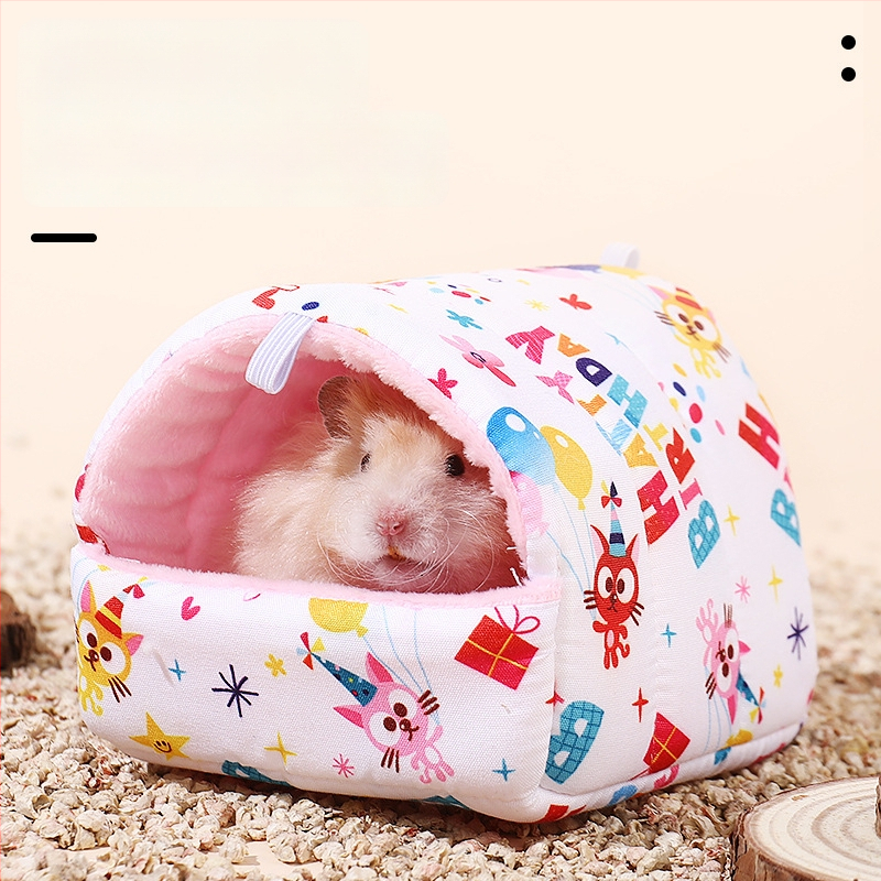 Hamsteri voodi koos pesakasti ja hamakoga | Nelja aastaaja kasutamiseks, Materjal: Kangas + lambavill, Bränd: Jiawang yimiao