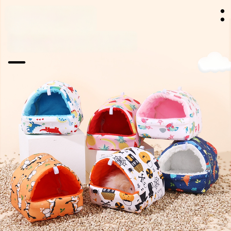 Hamsteri voodi koos pesakasti ja hamakoga | Nelja aastaaja kasutamiseks, Materjal: Kangas + lambavill, Bränd: Jiawang yimiao