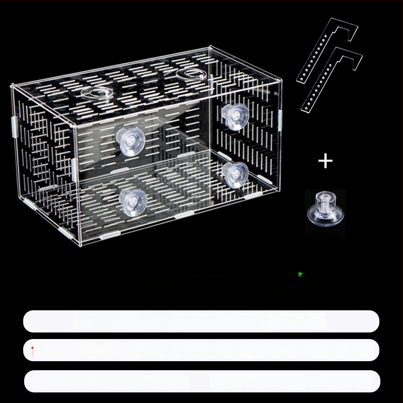 Akrilinė akvariumo inkubavimo dėžė – daugiafunkcinė, izoliuotos jaunosios žuvelės ir krevetės, surinkta