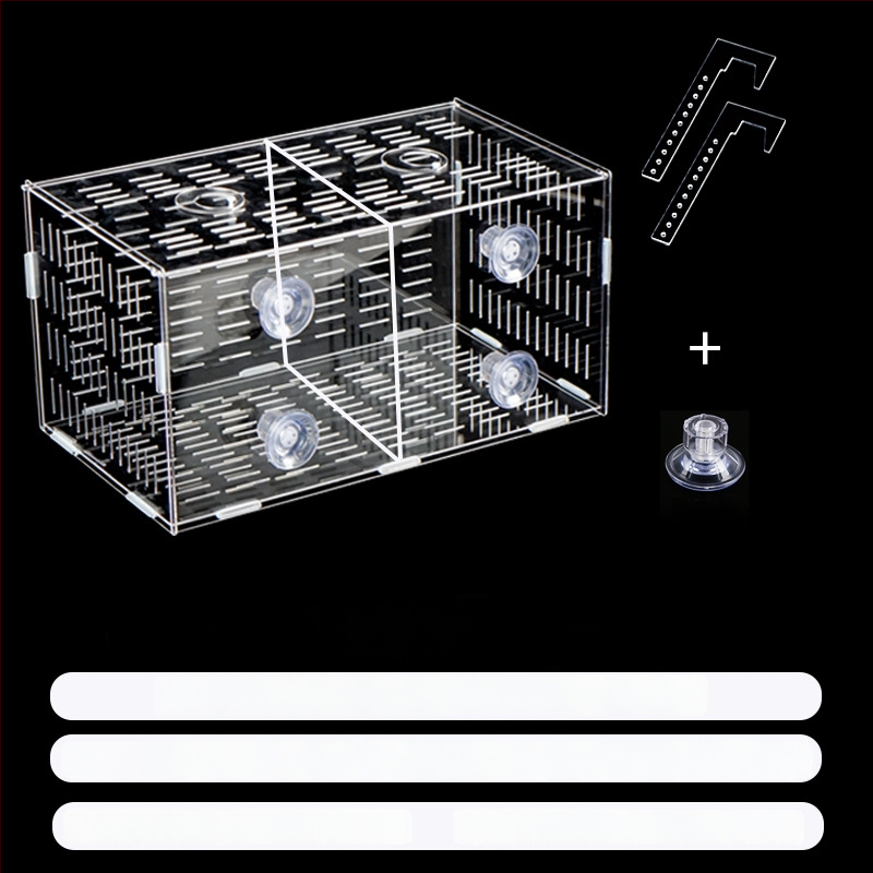 Akrilinė akvariumo inkubavimo dėžė – daugiafunkcinė, izoliuotos jaunosios žuvelės ir krevetės, surinkta