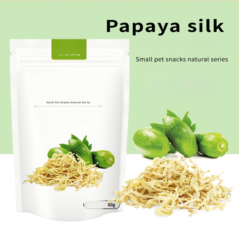 Carrot Valley papajos juostelės – džiovintas maistas mažiems gyvūnams, 60 g / 500 g