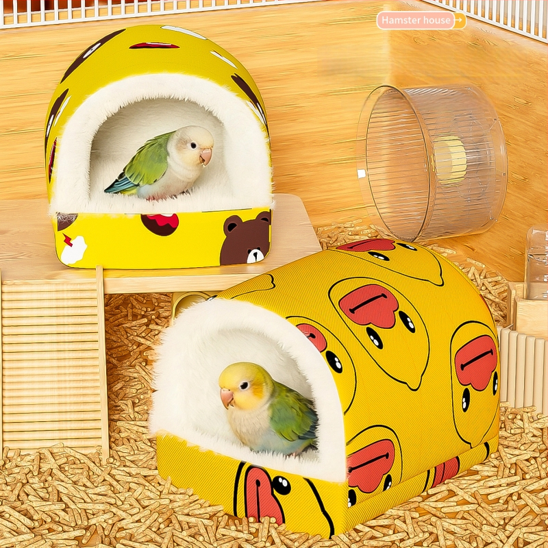 Väikeste lemmikloomade linnupesa – talvine soe puuvillane pesa, paksu isolatsiooniga magamiseks ja paljundamiseks