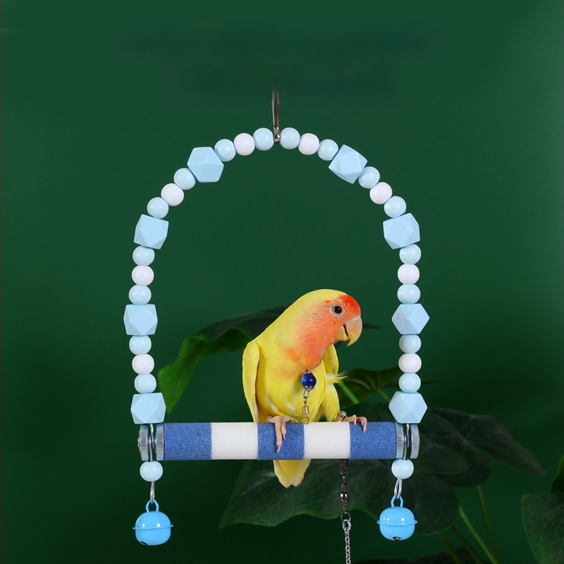 Papūgų žaislų ir priedų rinkinys – specialus sūpynės žiedas paukščiams, nagų šlifavimo lazdelė, tigro rašto dizainas, narvo laipteliai, kramymo žaislas (Kilmė: Shandong; Amžius: Suaugęs; Svoris: 10; Kategorija: Namų gyvūnas)