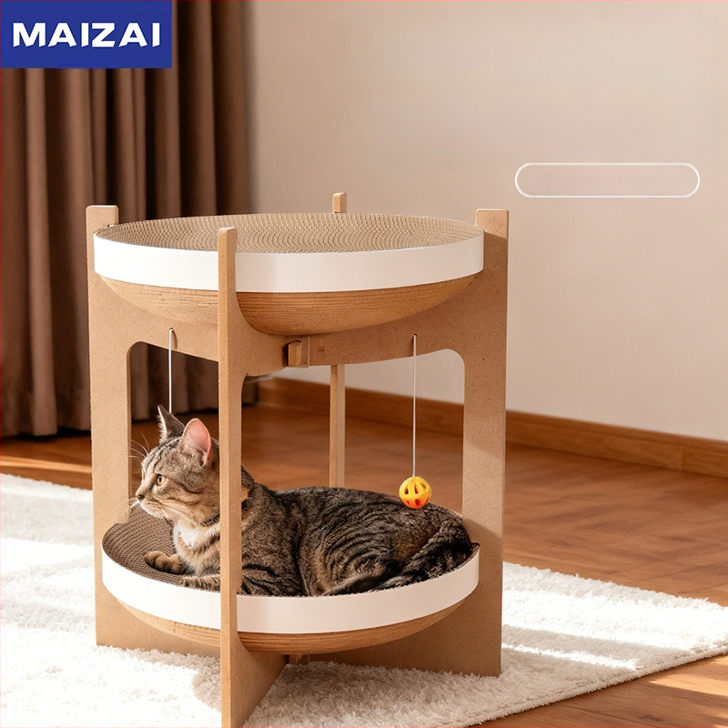 Kassil gofreeritud kartondist; kassidele; Kategooria: koduloomade pesad ja karjad (Materjal: gofreeritud karton; Toote kategooria: kassalind; Kategooria: koduloomade pesad ja karjad)