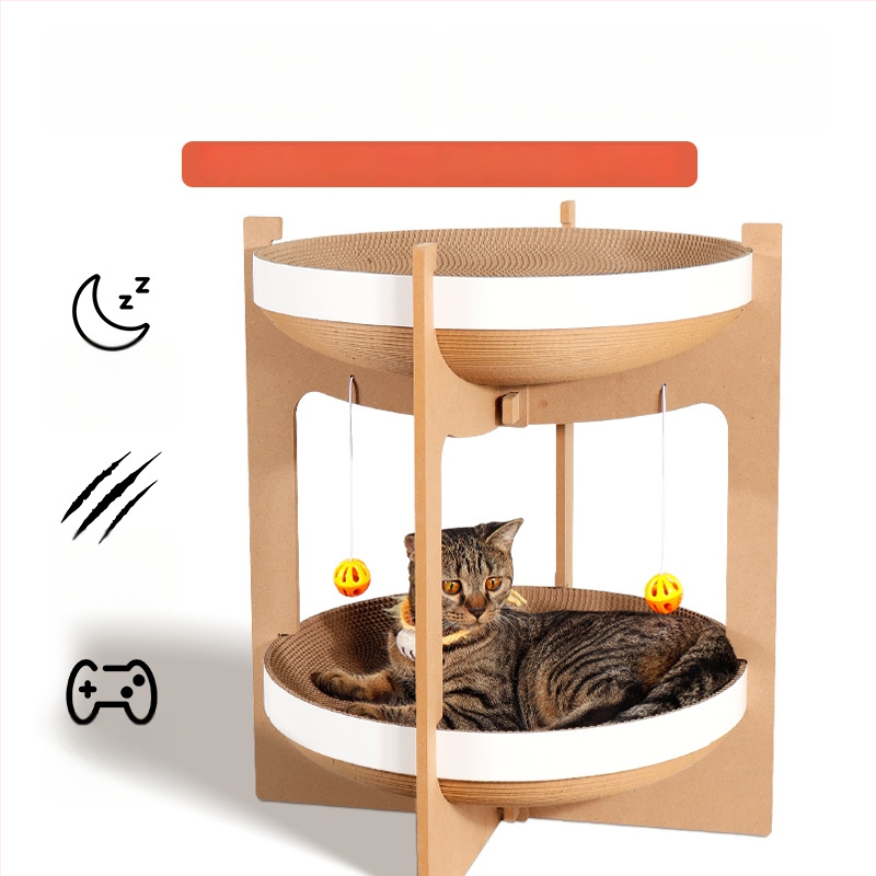 Kassil gofreeritud kartondist; kassidele; Kategooria: koduloomade pesad ja karjad (Materjal: gofreeritud karton; Toote kategooria: kassalind; Kategooria: koduloomade pesad ja karjad)