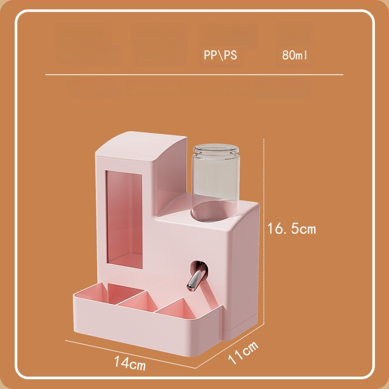 Automatinis hamsterio šėrimo sistema su vandens dozatoriumi, viskas viename – maistui ir gėrimams, prieš apsiveršant, suderinama su Sirijos hamsteriais