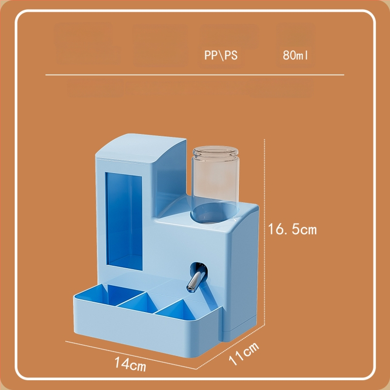 Automatinis hamsterio šėrimo sistema su vandens dozatoriumi, viskas viename – maistui ir gėrimams, prieš apsiveršant, suderinama su Sirijos hamsteriais