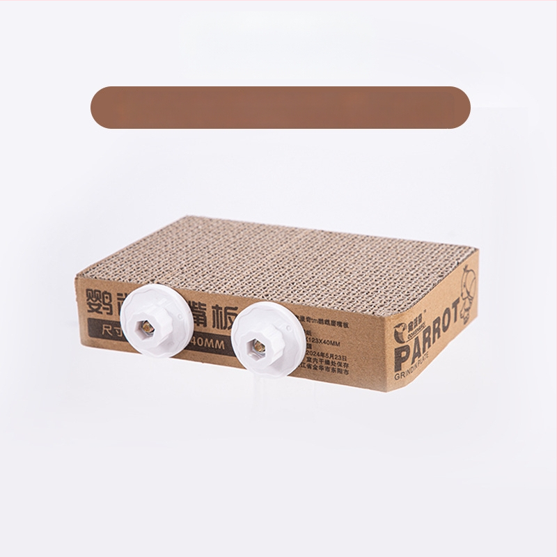 Kartongist papagoi mänguasja platvormiga nokklihvimiseks – kasti lisavarustus Chengxi