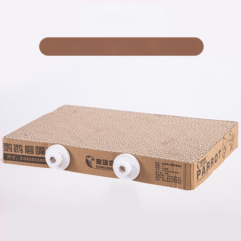 Kartongist papagoi mänguasja platvormiga nokklihvimiseks – kasti lisavarustus Chengxi