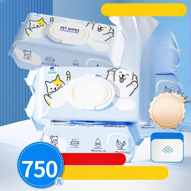 Lemmikloomade niisked salvrätikud kassidele ja koertele — sügavpuhastus, paks spunlace materjal