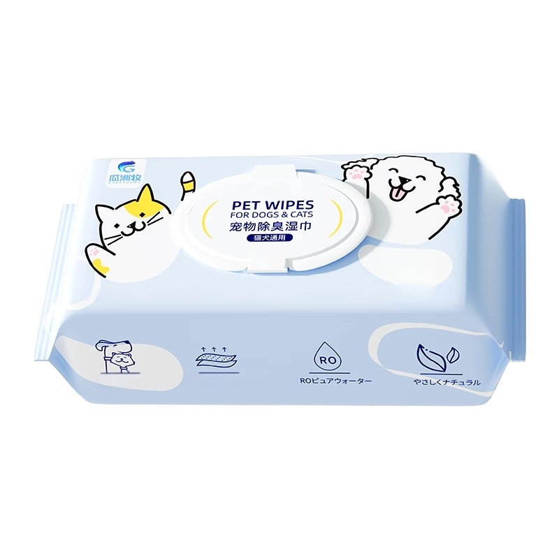 Lemmikloomade niisked salvrätikud kassidele ja koertele — sügavpuhastus, paks spunlace materjal