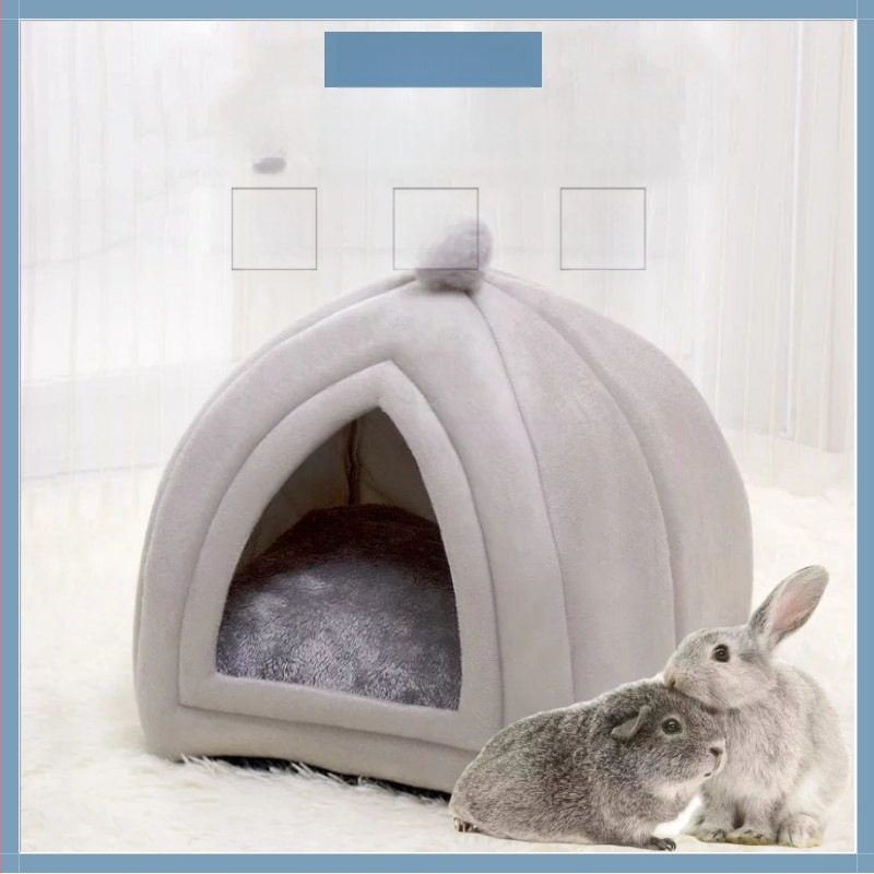 Lizdas mažiems gyvūnams – audinys, pūkuotas vidus, žieminė šiluma triušiams, jūrų kiaulytėms ir činčiloms