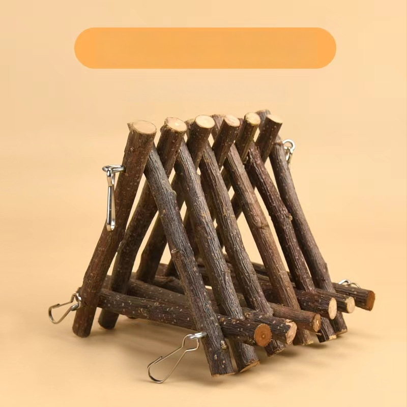 Hamsterio obuolmedžio šakelė kopimui su laiptais – žaislas Sirijos hamsteriui