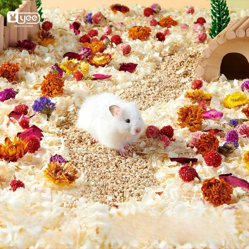 Hamsterio pagalvėlė su gėlių ir žolynų raštu | dezodoruojanti pagalvėlė | medžiaga: gėlės ir augalai | prekės ženklas Yee | mažiems gyvūnėliams