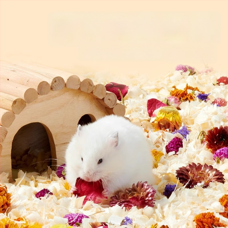 Hamsterio pagalvėlė su gėlių ir žolynų raštu | dezodoruojanti pagalvėlė | medžiaga: gėlės ir augalai | prekės ženklas Yee | mažiems gyvūnėliams