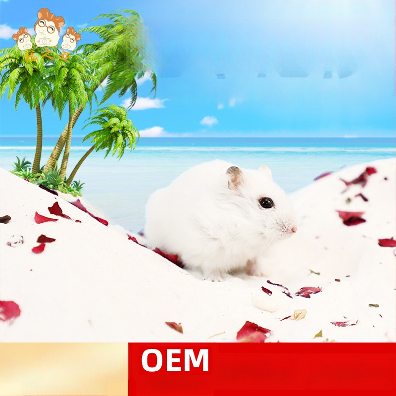 Hamsterio vonios smėlis su gėlių žiedlapiais – kvapų šalinimas, priemonė mažiems gyvūnams (Kilmė: Shandong; Importuotas: Ne; Pagrindinės rinkos: Kitos; Privatus prekės ženklas: Taip; Kategorija: Naminių gyvūnų priežiūros įrankiai)
