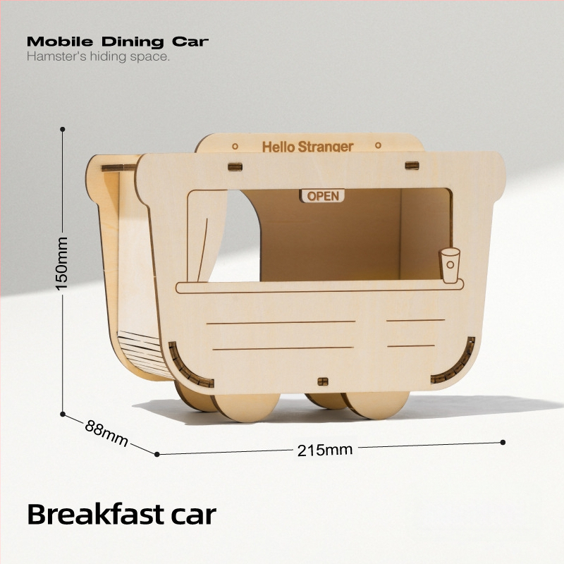 Medinis daugiapakopis hamsterio labirintas su lizdu nameliu - Medžiaga: daugiasluoksė plokštė, akrilas; Prekės ženklas: Meow wang ye; Kategorija: naminių gyvūnėlių priežiūros įrankiai