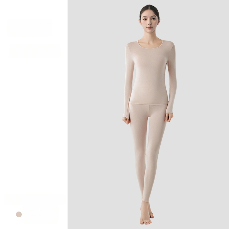 Moterų modalinis terminis pagrindinis rinkinys – plonas, vieno sluoksnio, šildymas, antibakterinis, 51,5% modalas