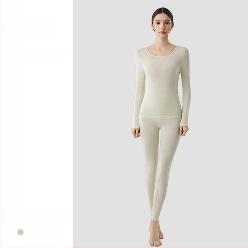 Moterų modalinis terminis pagrindinis rinkinys – plonas, vieno sluoksnio, šildymas, antibakterinis, 51,5% modalas